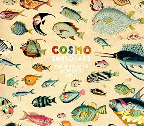 Album cover with fish illustrations and text "Cosmo Sheldrake The Much Much How How And I".