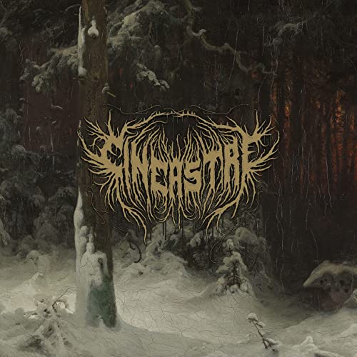 CD cover for Cineastre, featuring a dark, snowy forest scene.