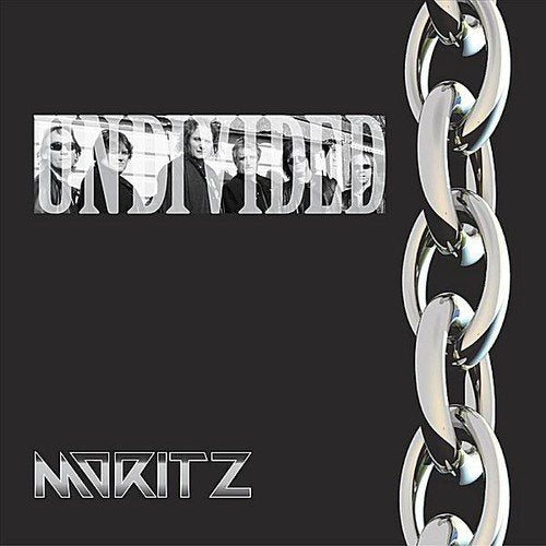 Moritz “Undivided” CD cover: black background, silver chain, and band photo.