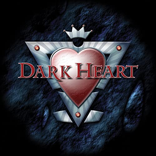 Dark Heart album cover: a red heart within a silver and black crest.