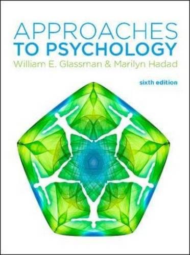 "Textbook cover with 'Approaches to Psychology' title, green geometric design, and white background."