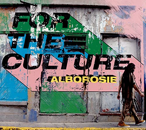 "Album cover with 'For The Culture' text and person walking in front of a building."