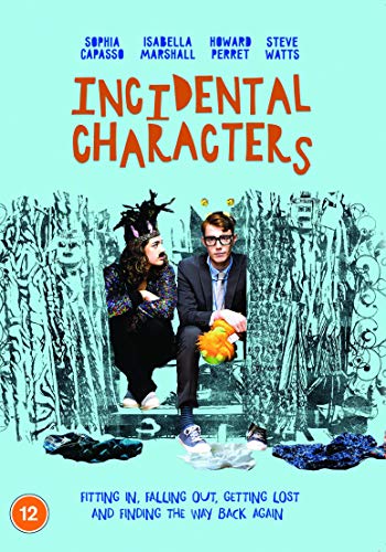 Incidental Characters" DVD cover featuring two people against a blue, scribbled background.