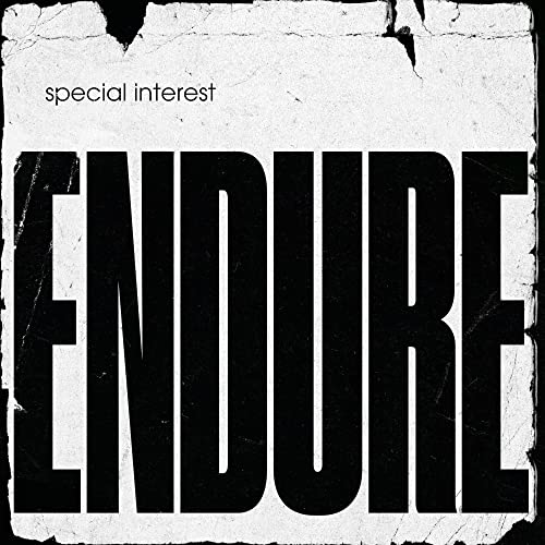 Album cover for “Endure” by Special Interest, bold black text on white.