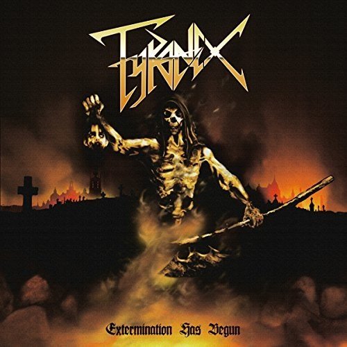CD cover: skeletal figure with a scythe, fiery cityscape background.