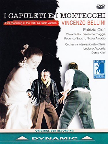 DVD cover for "I Capuleti e i Montecchi" with opera performers and title text.