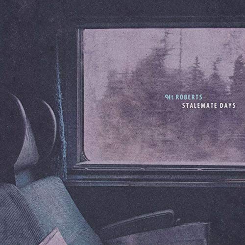 CD cover with a blurred landscape seen through a train window.