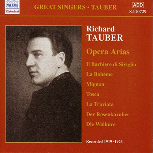 CD cover featuring a portrait of tenor Richard Tauber and opera titles.