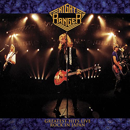 Night Ranger band performing live on stage with bright spotlights.