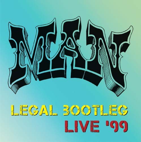 CD cover for "Man - Legal Bootleg Live '99" with bold text.