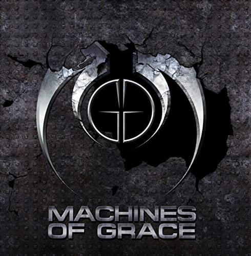 Dark album cover with a cracked wall and a circular, metallic logo.