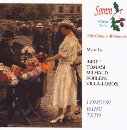 CD cover depicting a vintage street scene and composer names.