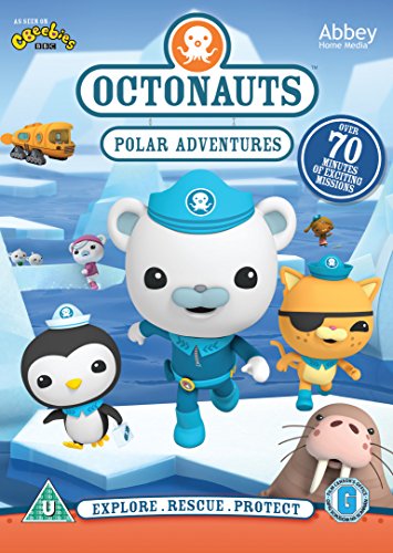 "Octonauts Polar Adventures DVD cover featuring cartoon polar bear, penguin, and other Arctic animals."