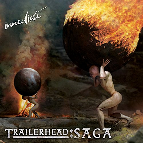 CD cover: nude figures straining under large, burning spheres.