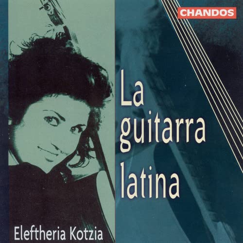 CD cover featuring Eleftheria Kotzia and the title “La Guitarra Latina”.