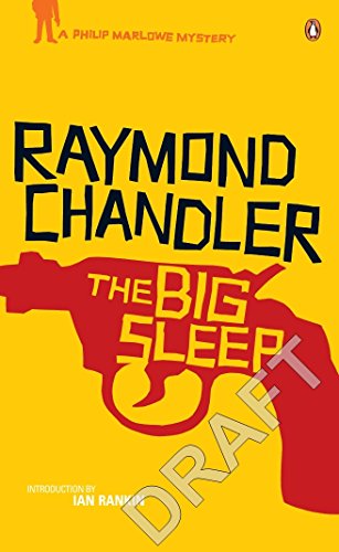 Book cover of "The Big Sleep" featuring a black-and-white woman's face with a cigarette.