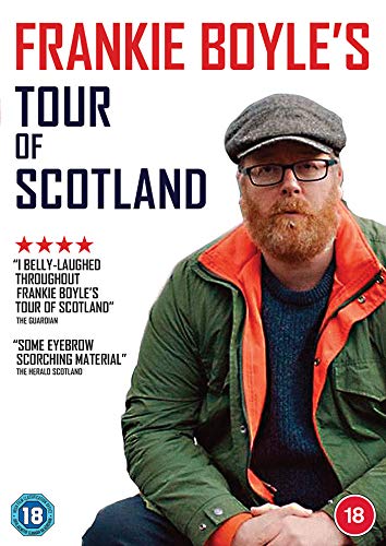 DVD cover featuring Frankie Boyle wearing a green jacket, hat, and glasses, against a white background.