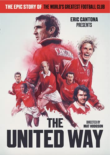 DVD cover art featuring painted portraits of Manchester United players in red jerseys.