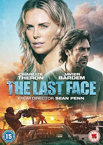 DVD cover for The Last Face featuring Charlize Theron, Javier Bardem, and war scene imagery.