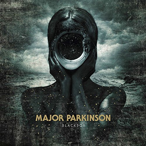 Dark album cover featuring a person with a void where their face should be.