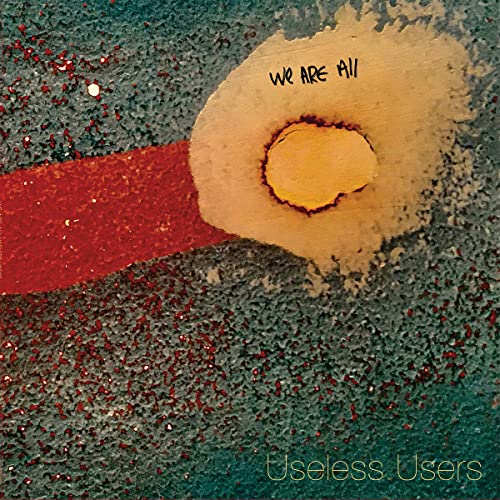 Vinyl record cover with abstract fried egg and red stripe design.