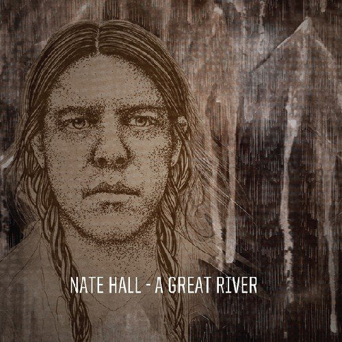 Album cover featuring a stippled portrait of a man with long hair.