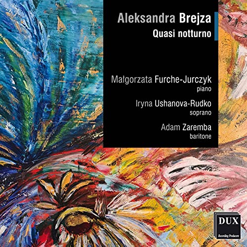 CD cover with abstract floral painting and artist names in white text.