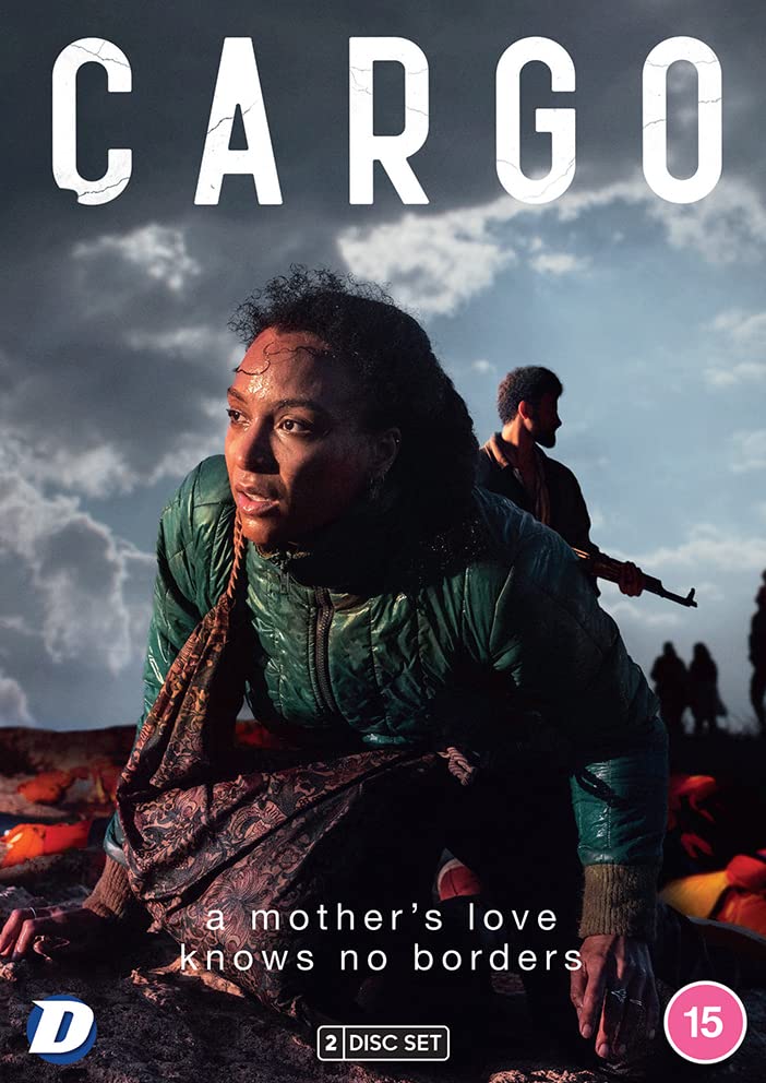 DVD cover for "Cargo" featuring a man and child in a desolate landscape.
