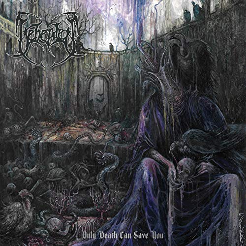 Dark, detailed album cover with a cloaked figure and skeletal imagery.