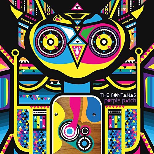 "CD case with colorful owl design and 'The Fontanas Purple Patch' text."