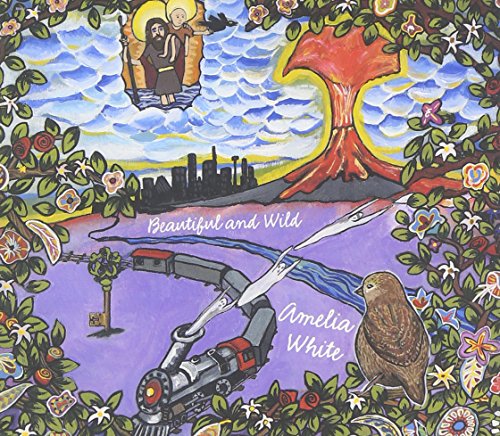 "Album cover art featuring a surreal, fantastical scene with a robotic arm and a bird."