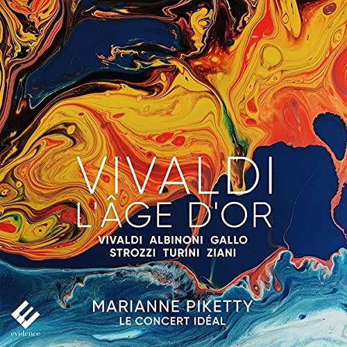 CD cover for Marianne Piketty’s “Vivadi: L’Age D’Or” with abstract art.