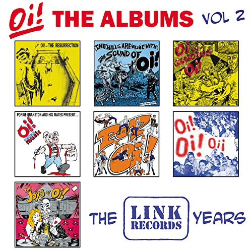 CD cover collage of various Oi! album art from The Link Records.