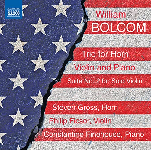 CD cover featuring American flag imagery and composer William Bolcom’s name.