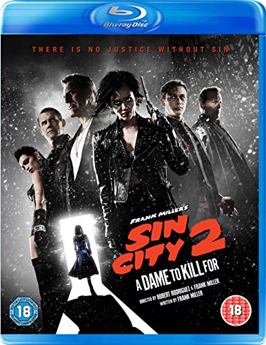 "Blu-ray case for 'Sin City 2: A Dame to Kill For' with dark cover art."
