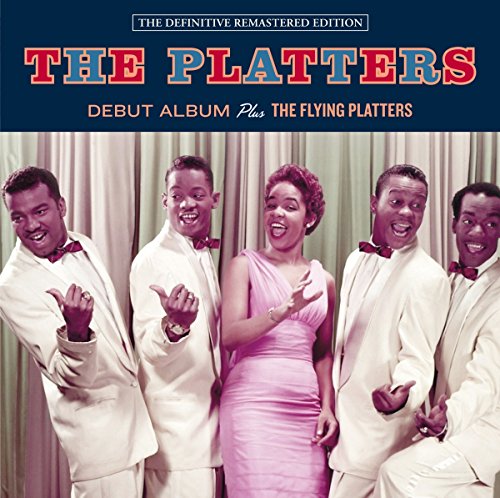 "CD cover of The Platters album featuring a group photo with a woman in pink."