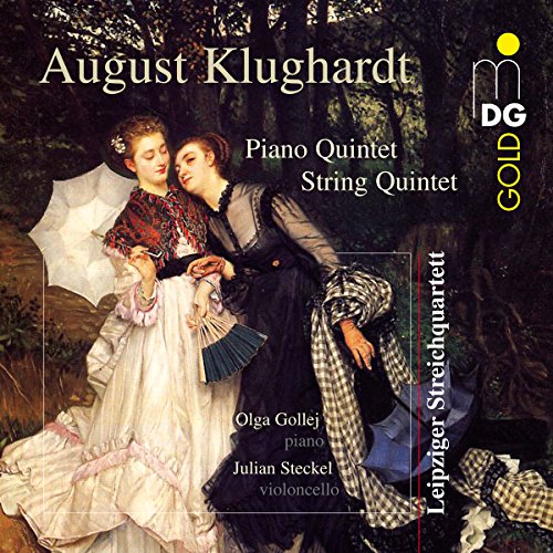CD cover: painting of women with parasols, text “August Klughardt”.