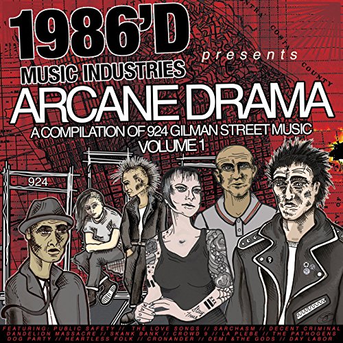 Compilation album cover for 924 Gilman Street music, featuring punk-style illustrations.