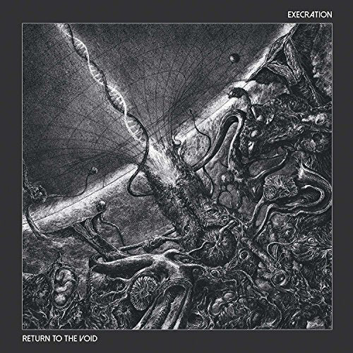 "Album cover art featuring a dark, abstract illustration with twisted, tentacled creatures."