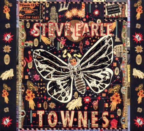 "Album cover with a moth illustration surrounded by colorful patterns and text."