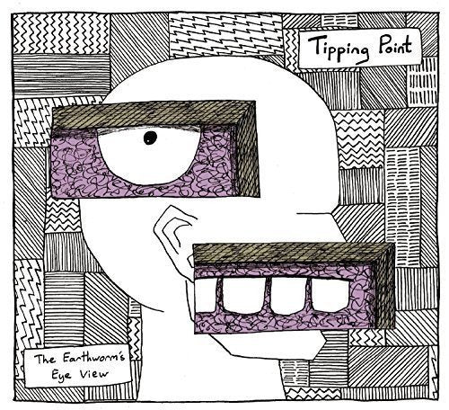 A hand-drawn CD cover featuring a face with an eye and teeth.