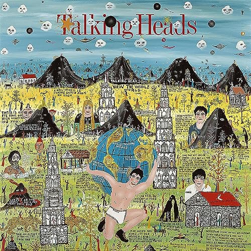 Talking Headsā āLittle Creaturesā album cover: surreal landscape with figures.