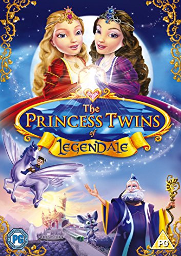 DVD cover featuring two princesses, a winged horse, and a wizard.