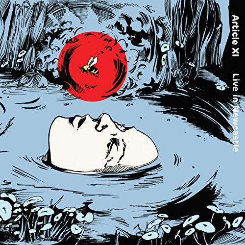 "CD cover art: surreal illustration of a head in water with red circle."