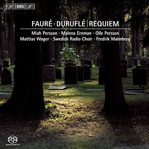 CD cover: cemetery with headstones, trees, and text “Faure/Durufle: Requiem”.