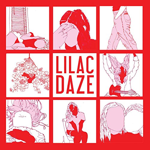 CD cover with nine pink line-art images in a red grid.