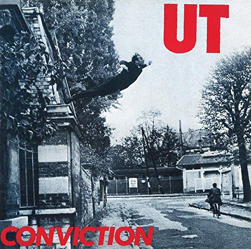 CD cover: person mid-air near a building, text "UT" and "Conviction".