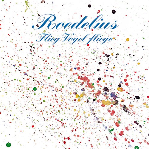 The album cover features blue text on a white background with multicolored dots.