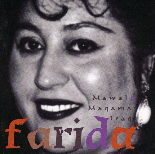 "CD cover featuring a black-and-white close-up of a woman's face with colorful text overlay."
