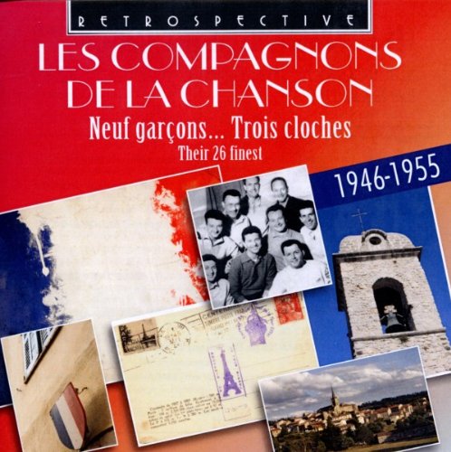 CD cover for "Compagnons De La Chansons" featuring a group photo and postcards.